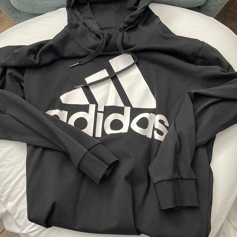 Men's Adidas Lightweight Hoodie - Black Size Large